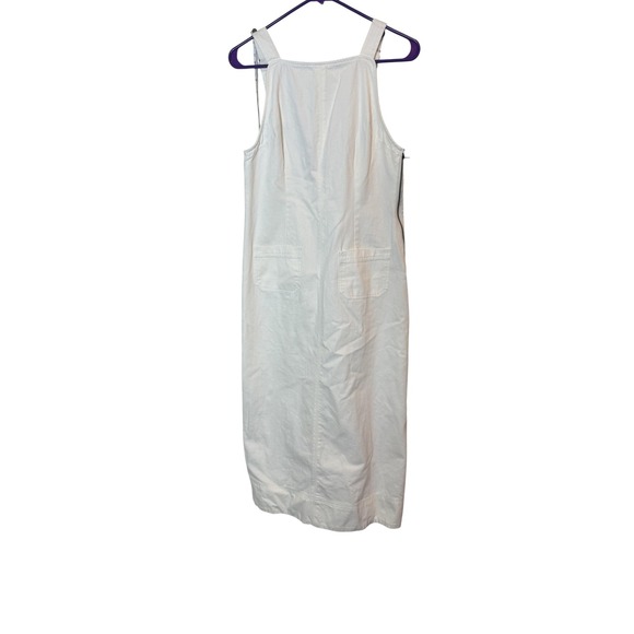Free People Dresses & Skirts - Free People Dress Womens Small White Overall Pinafore Jumper Cotton Pockets
